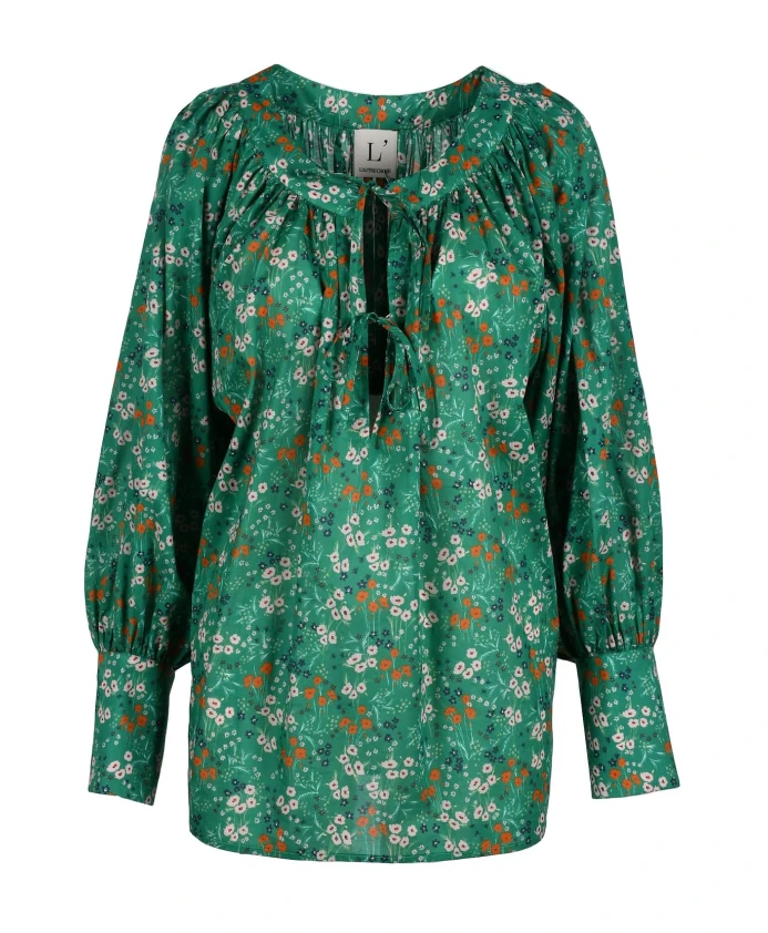 Стильная хлопковая блузка для женщин. L'Autre Chose, зеленый
Стильная хлопковая блузка для женщин. L'Autre Chose, зеленый