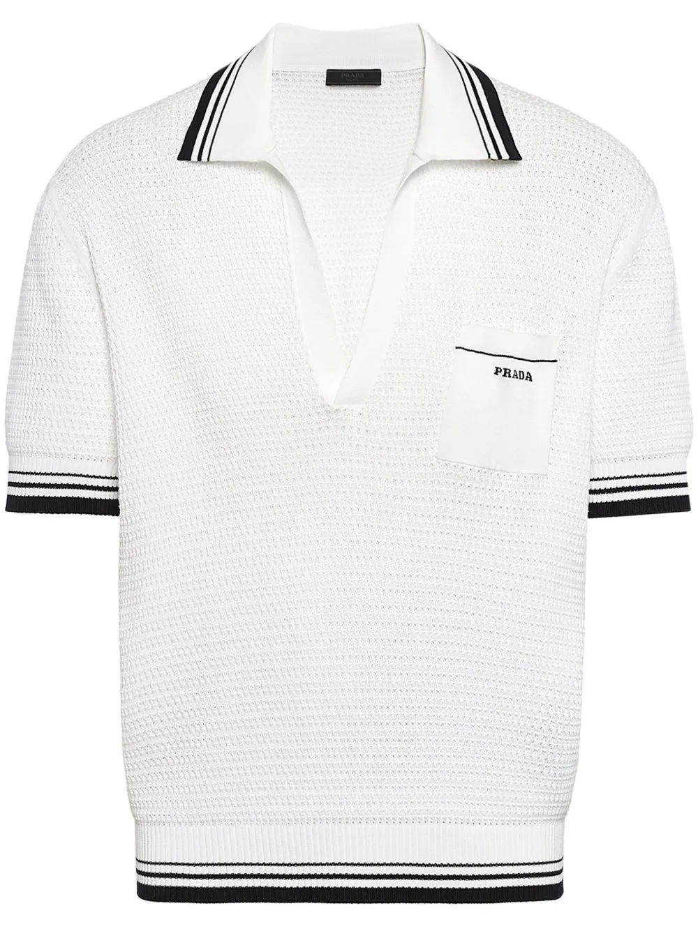 Рубашка поло с логотипом Prada, белый
Рубашка поло с логотипом Prada, белый