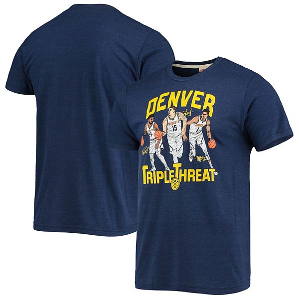 Футболка denver nuggets triple threat player tri-blend с принтом jamal murray/michael porter jr/nikola jokic, heathered navy Homage
Футболка denver nuggets triple threat player tri-blend с принтом jamal murray/michael porter jr/nikola jokic, heathered navy Homage