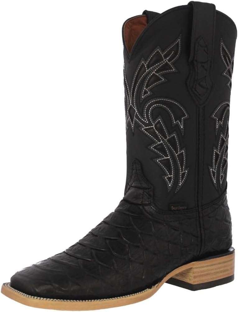 Мужские черные ковбойские сапоги Texas Legacy с квадратным носком из кожи с рисунком под змею анаконду
Мужские черные ковбойские сапоги Texas Legacy с квадратным носком из кожи с рисунком под змею анаконду