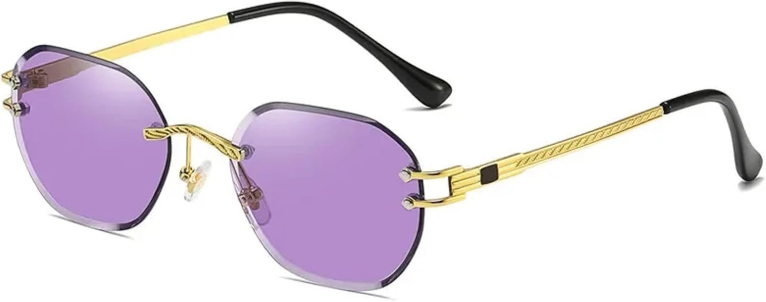Солнцезащитные очки с защитой от УФ-излучения UV400 | Без оправы, металлический корпус | Для женщин и мужчин | Для занятий спортом на открытом воздухе и вождения DSVIGF, Gold Purple
Солнцезащитные очки с защитой от УФ-излучения UV400 | Без оправы, металлический корпус | Для женщин и мужчин | Для занятий спортом на открытом воздухе и вождения DSVIGF, Gold Purple