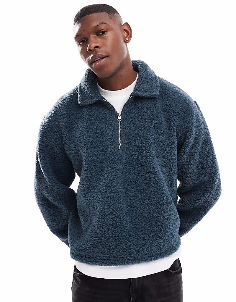 Свободный джемпер ASOS DESIGN с застежкой-молнией на четверть дюйма, серый
Свободный джемпер ASOS DESIGN с застежкой-молнией на четверть дюйма, серый