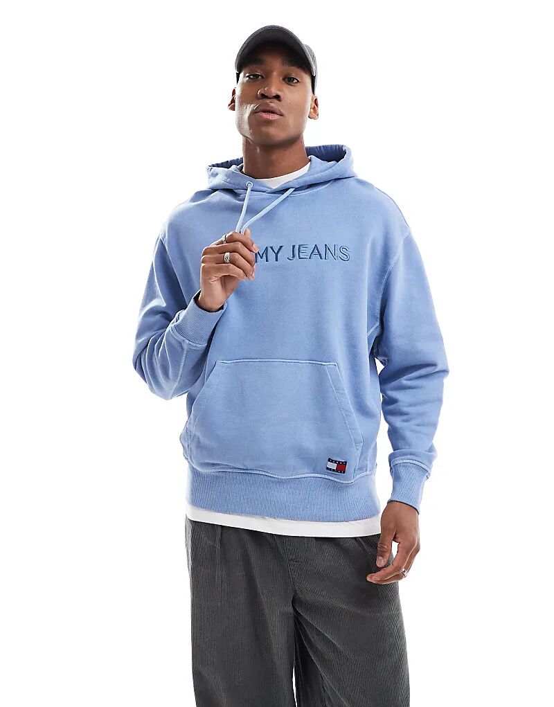 Свободная толстовка с капюшоном и вышитым логотипом в тон синего цвета Tommy Jeans
Свободная толстовка с капюшоном и вышитым логотипом в тон синего цвета Tommy Jeans