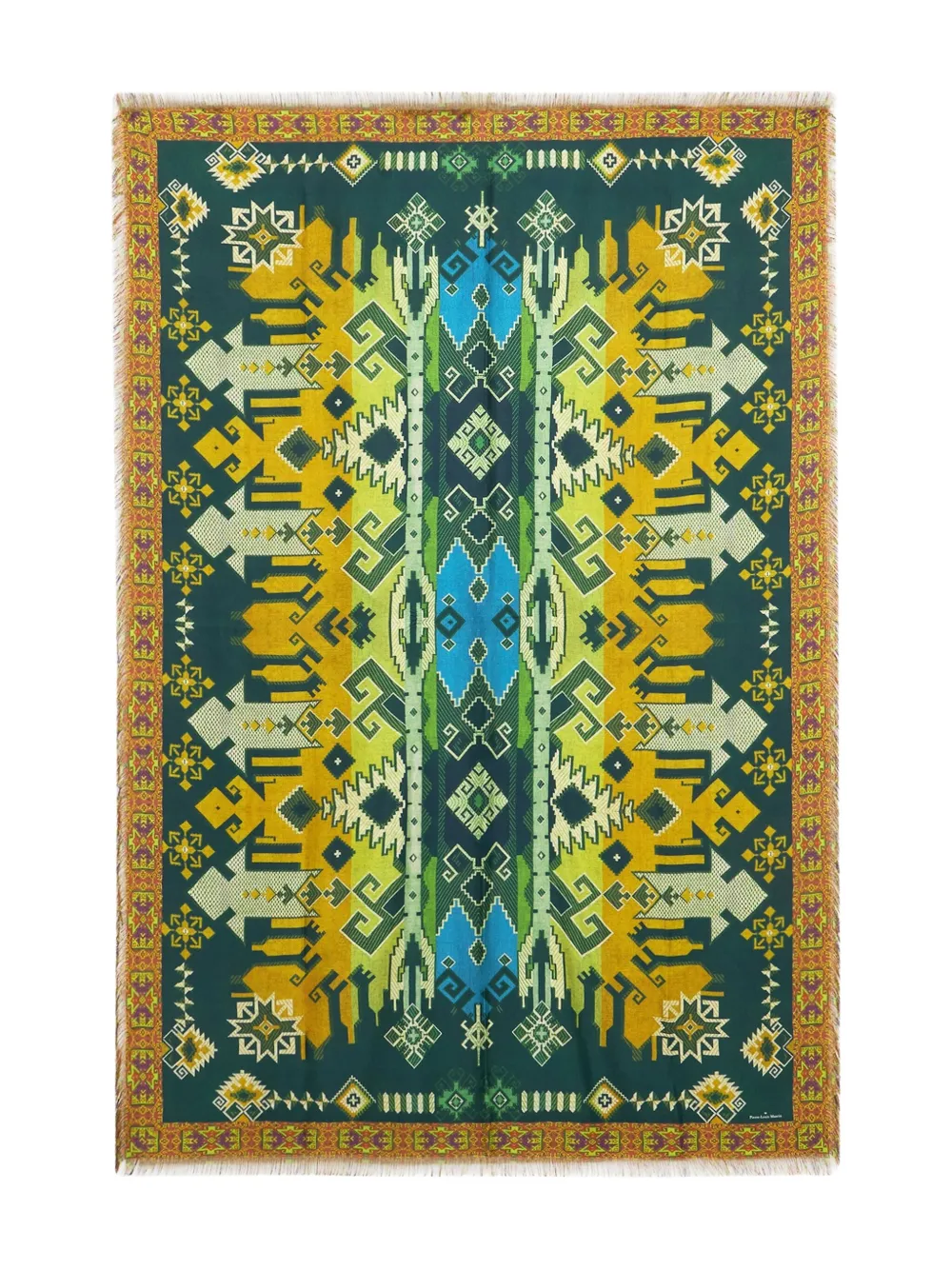 Шарф с геометричным узором и бахромой Pierre-Louis Mascia, зеленый
Шарф с геометричным узором и бахромой Pierre-Louis Mascia, зеленый