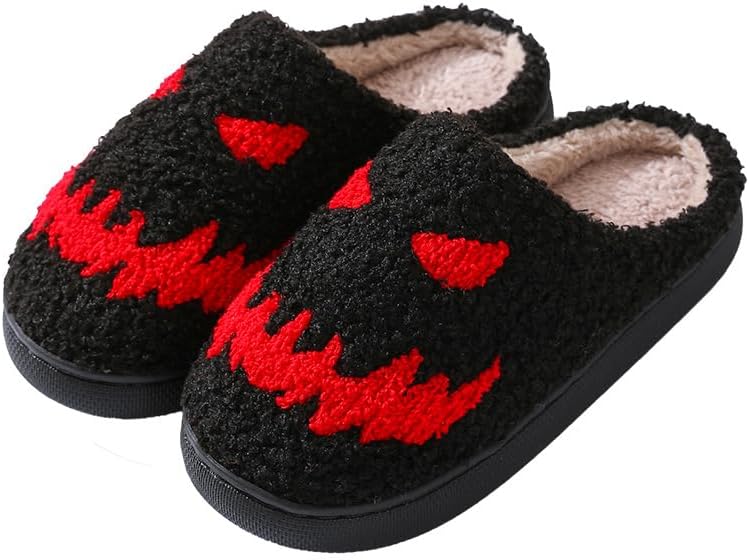 Домашние плюшевые тапочки с черепом на Хэллоуин для мужчин и женщин, с мягкой подошвой и противоскользящей основой, уютные теплые тапочки с лицом призрака Fswinder, красный
Домашние плюшевые тапочки с черепом на Хэллоуин для мужчин и женщин, с мягкой подошвой и противоскользящей основой, уютные теплые тапочки с лицом призрака Fswinder, красный