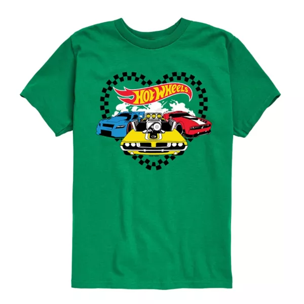 Футболка с изображением флага гонки и сердца для мальчиков 8-20 лет Hot Wheels, зеленый
Футболка с изображением флага гонки и сердца для мальчиков 8-20 лет Hot Wheels, зеленый