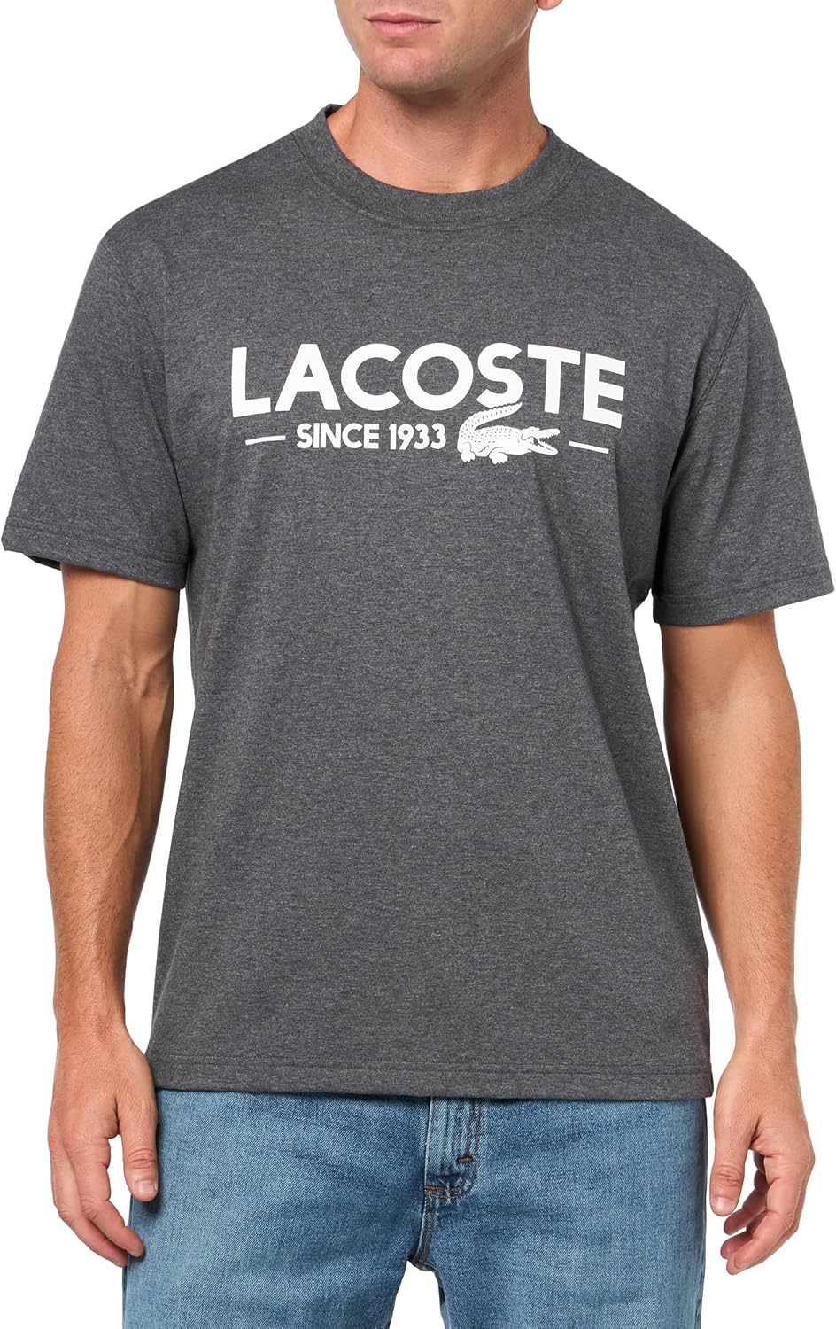 Мужская хлопковая футболка с логотипом Lacoste, Grey Chine
Мужская хлопковая футболка с логотипом Lacoste, Grey Chine