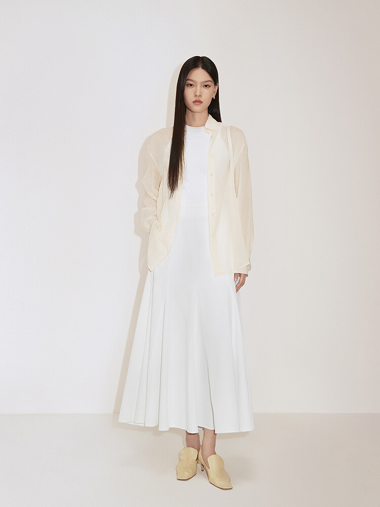 Юбка Ochirly трапециевидной формы, белый
Юбка Ochirly трапециевидной формы, белый