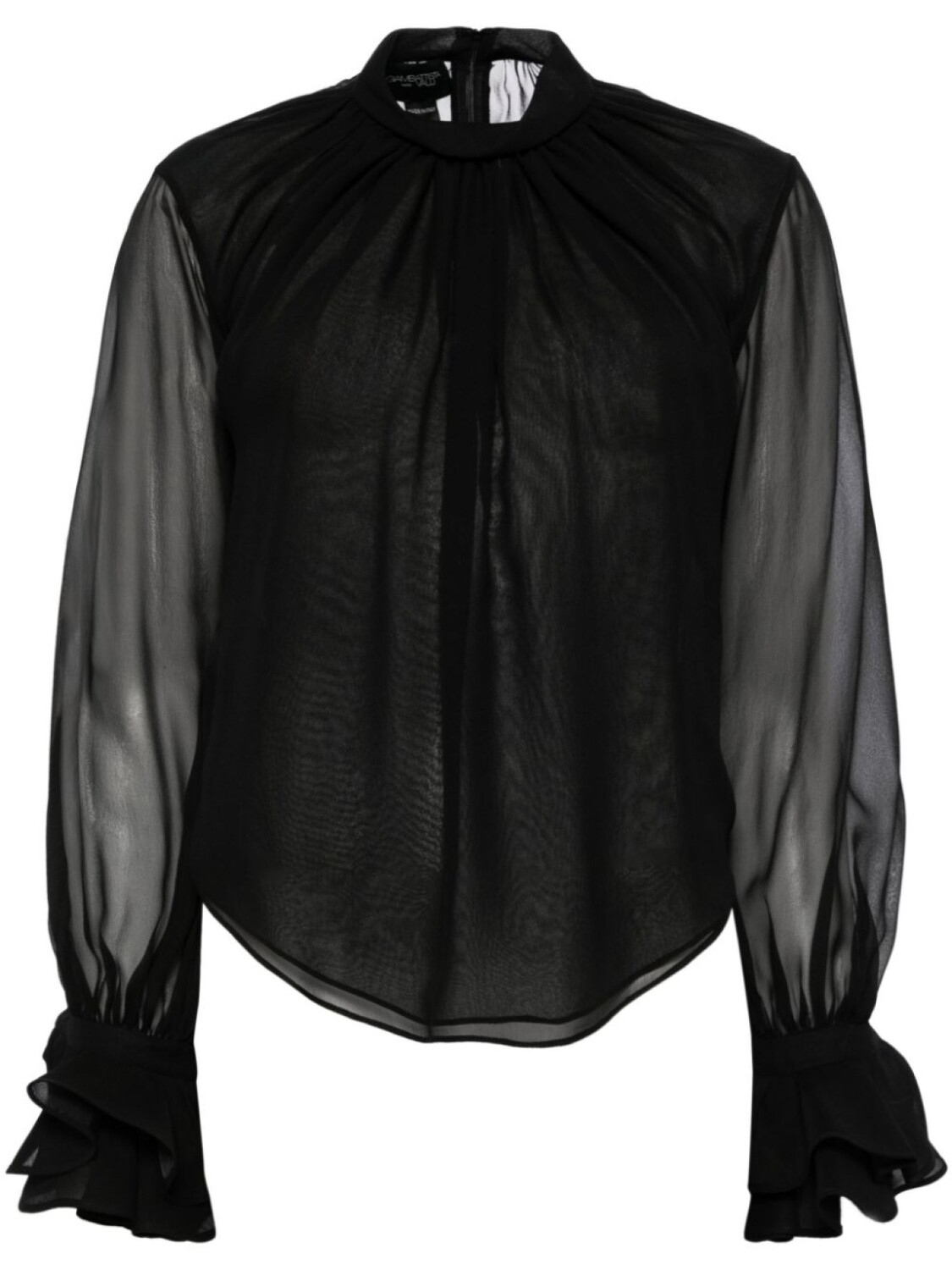 Полупрозрачный топ Giambattista Valli, черный
Полупрозрачный топ Giambattista Valli, черный