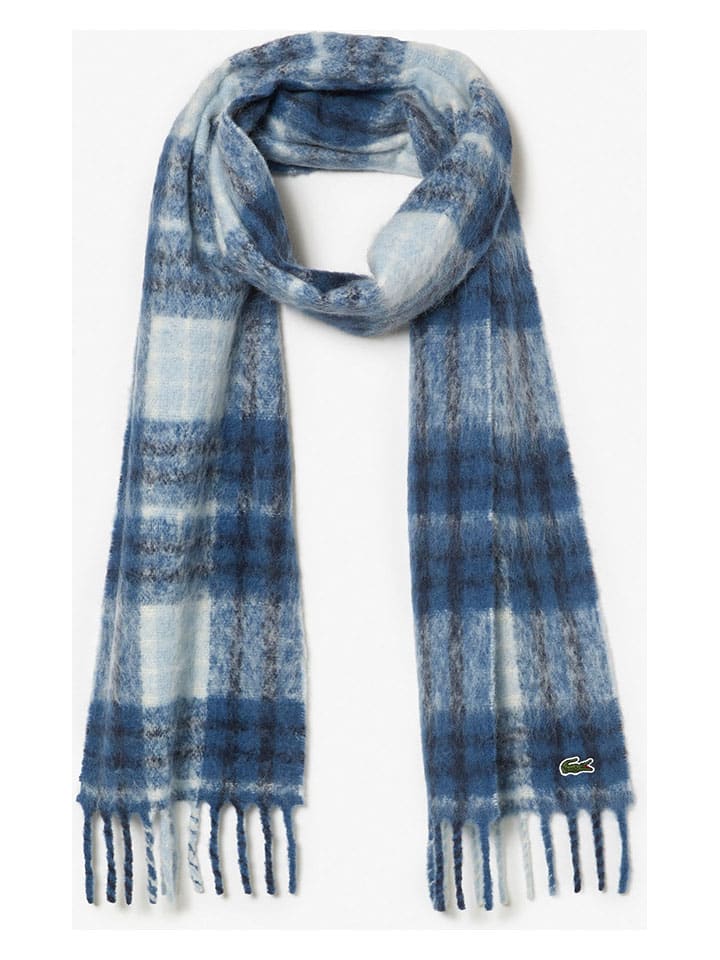 Шерстяной шарф синего цвета Lacoste
Шерстяной шарф синего цвета Lacoste