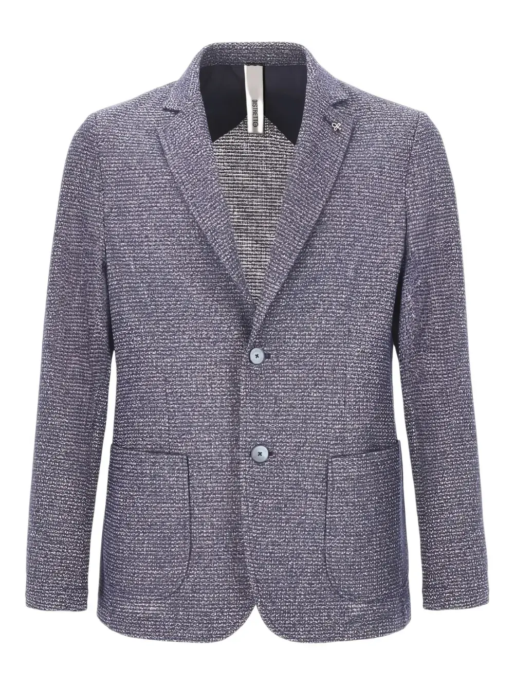 Текстурированный однобортный пиджак DISTRETTO 12, синий
Текстурированный однобортный пиджак DISTRETTO 12, синий