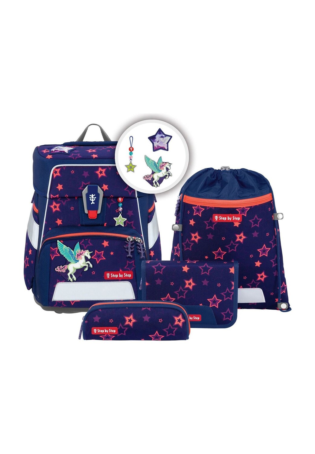 Набор школьных сумок, 4 шт Step by Step, цвет Pegasus Night Nua
Набор школьных сумок, 4 шт Step by Step, цвет Pegasus Night Nua