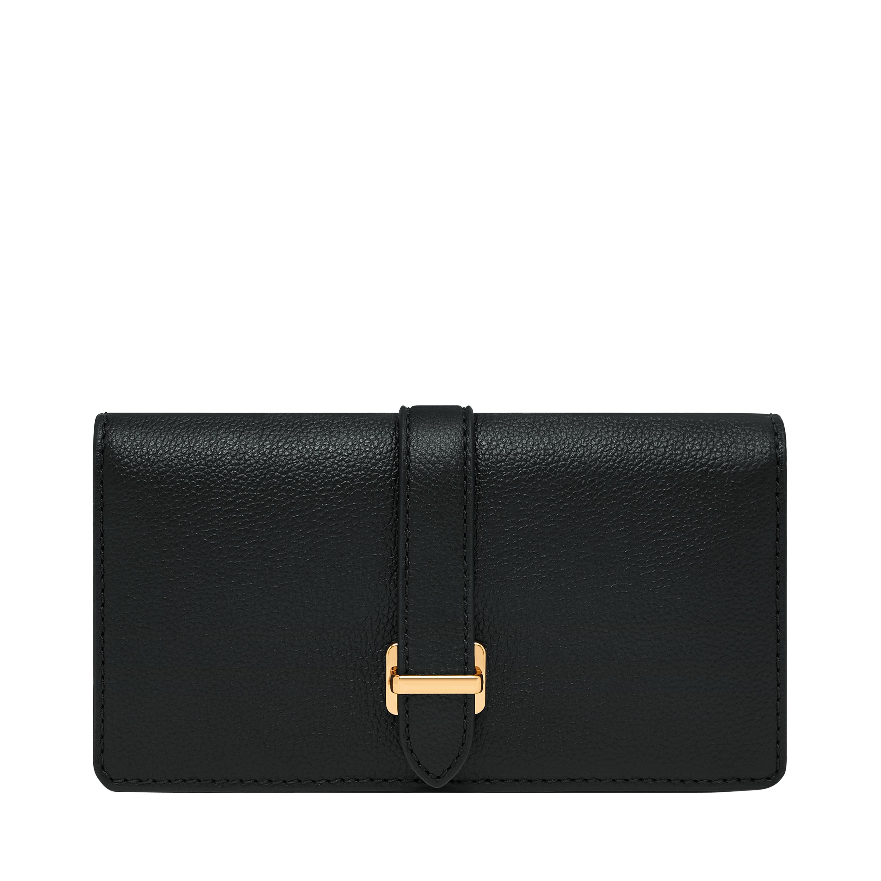 Fossil Женская сумка-кошелек из кожи Emery с большой застежкой в два сложения, черный
Fossil Женская сумка-кошелек из кожи Emery с большой застежкой в два сложения, черный