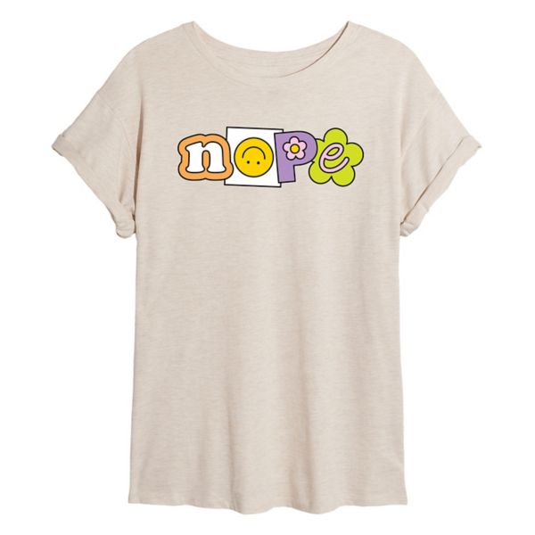 Детская оверсайз футболка с принтом "Nope" Licensed Character, бежевый
Детская оверсайз футболка с принтом "Nope" Licensed Character, бежевый