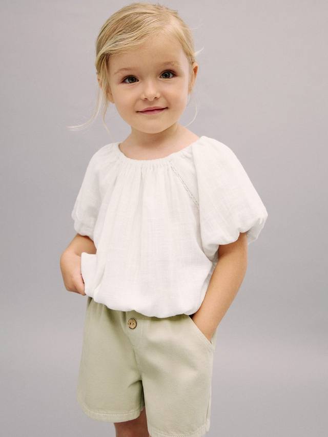 Детская блузка Bahia с пышными рукавами из хлопка Mango, Natural White
Детская блузка Bahia с пышными рукавами из хлопка Mango, Natural White