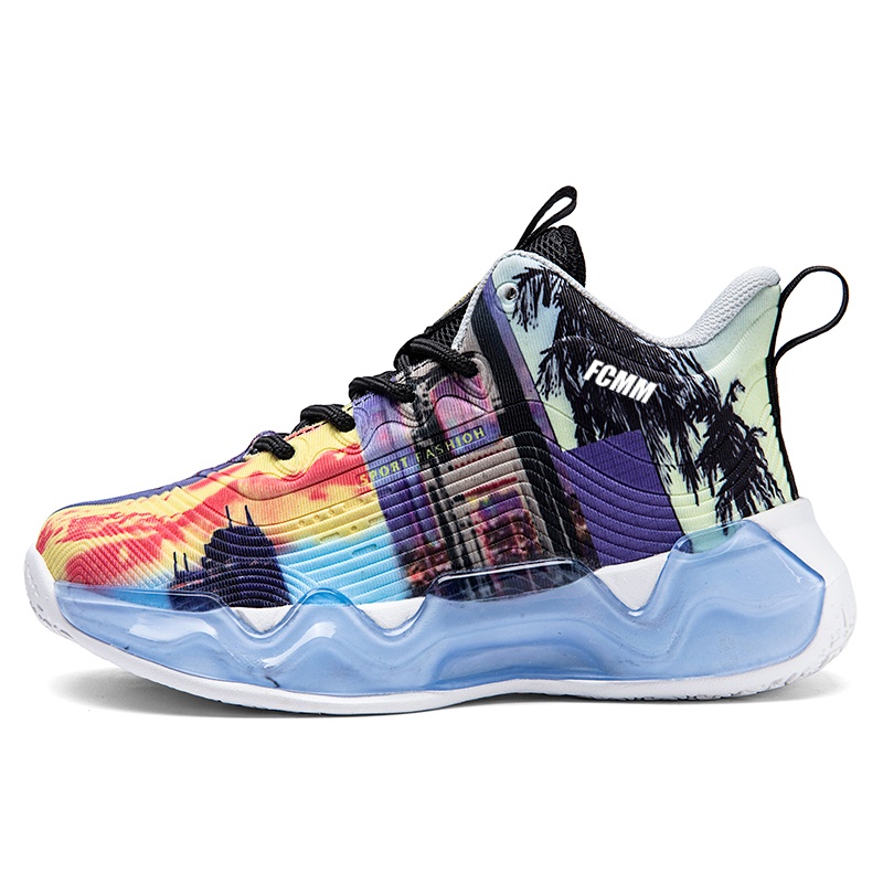 Детские баскетбольные кроссовки для детей FCMM, черный/синий 
Детские баскетбольные кроссовки для детей FCMM, черный/синий