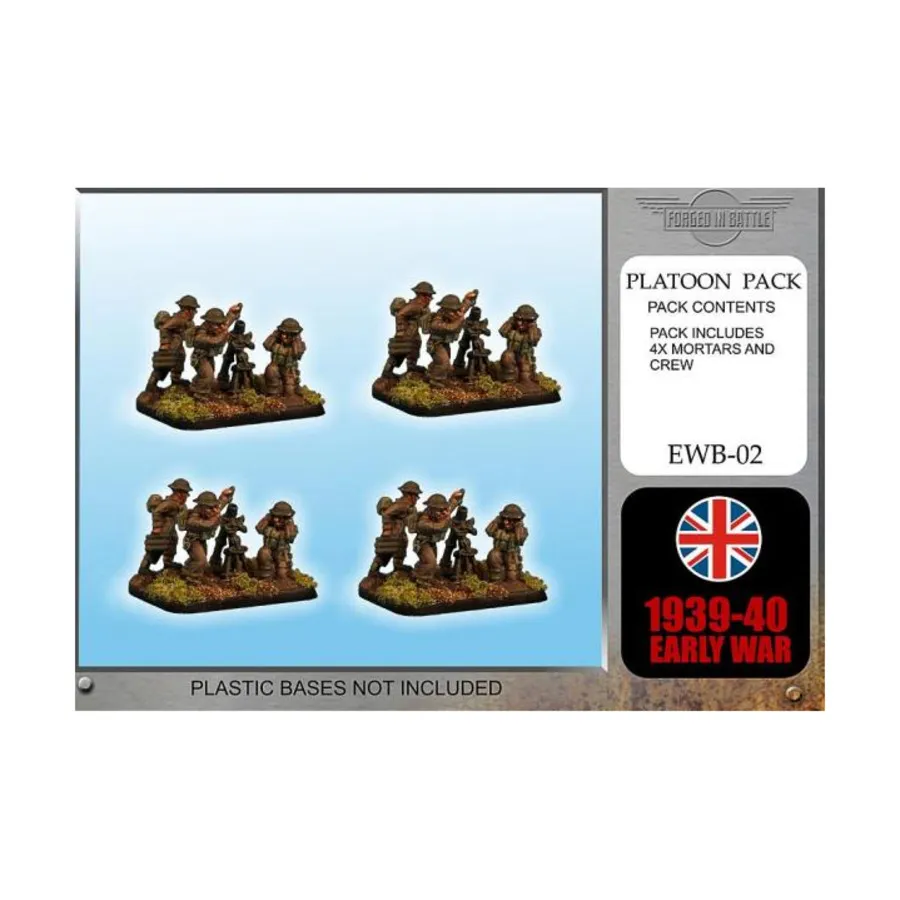 Группа 3-дюймовых минометов (4), WWII Miniatures - Early 1939-40 - British Infantry (15mm)
Группа 3-дюймовых минометов (4), WWII Miniatures - Early 1939-40 - British Infantry (15mm)
