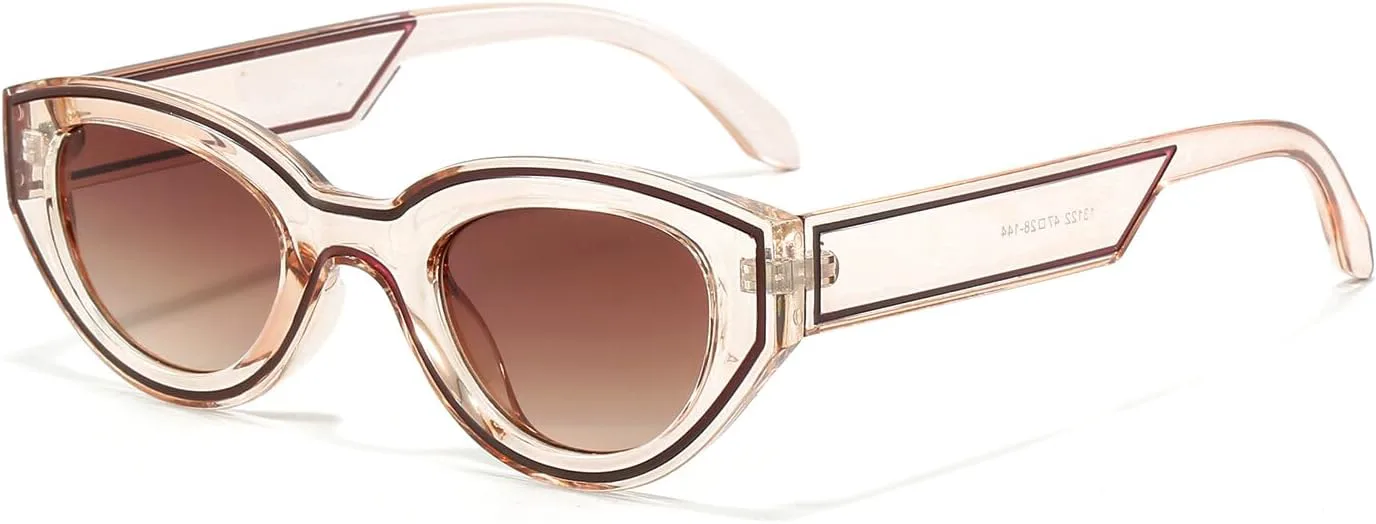 Солнцезащитные очки LJCZKA в стиле ретро, овальные, винтажные, «кошачий глаз», 90-е годы. Модные маленькие овальные солнцезащитные очки, Transparent Brown
Солнцезащитные очки LJCZKA в стиле ретро, овальные, винтажные, «кошачий глаз», 90-е годы. Модные маленькие овальные солнцезащитные очки, Transparent Brown