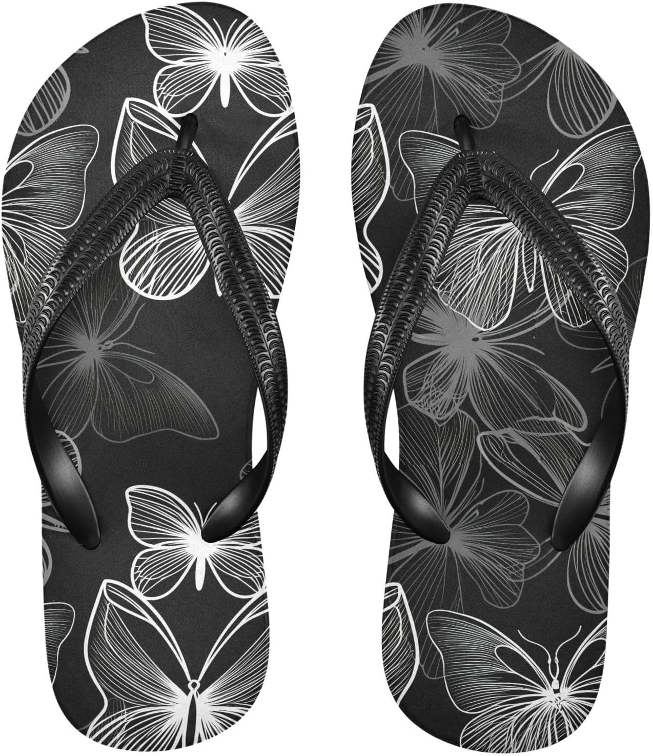 Шлепанцы Linear Butterfly Black Flip Flops для пляжа и душа, резинескользящие летние тапочки для женщин и мужчин Sinestour
Шлепанцы Linear Butterfly Black Flip Flops для пляжа и душа, резинескользящие летние тапочки для женщин и мужчин Sinestour