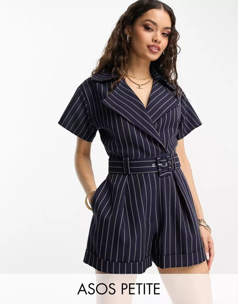 Элегантный комбинезон в тонкую полоску с поясом ASOS DESIGN Petite с короткими рукавами
Элегантный комбинезон в тонкую полоску с поясом ASOS DESIGN Petite с короткими рукавами