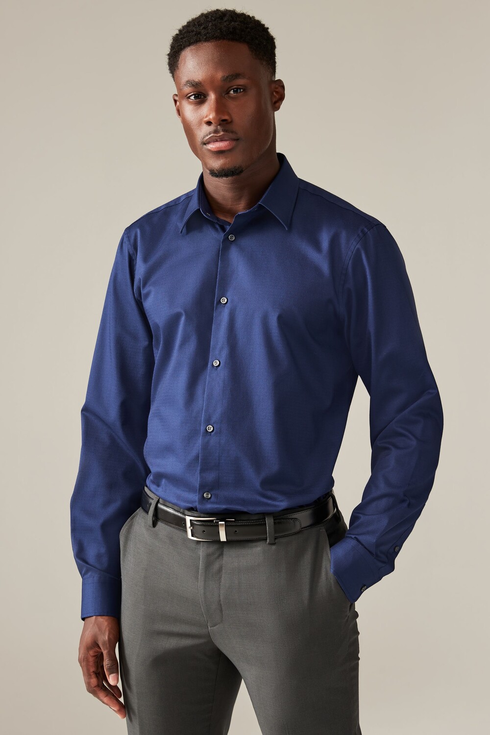 Рубашка с текстурированной одинарной манжетой, легкая в уходе Next, синий
Рубашка с текстурированной одинарной манжетой, легкая в уходе Next, синий