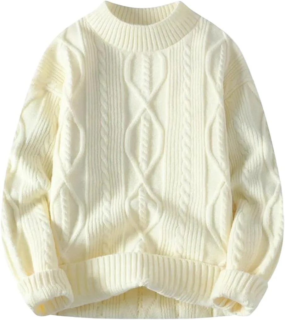 Мужской однотонный утепленный вязаный пуловер с длинным рукавом
Мужской однотонный утепленный вязаный пуловер с длинным рукавом