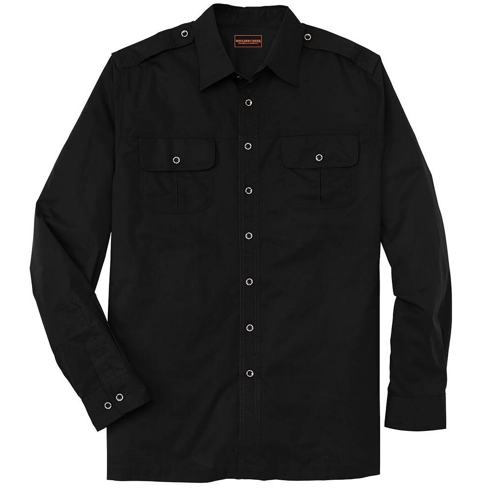 Мужская рубашка-пилот с длинным рукавом Boulder Creek By Kingsize, большие и высокие размеры, черный
Мужская рубашка-пилот с длинным рукавом Boulder Creek By Kingsize, большие и высокие размеры, черный