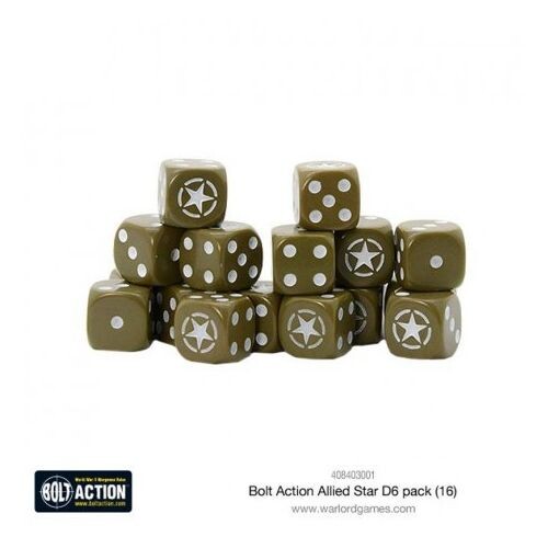 Фигурки Allied Star D6 Dice (16) Warlord Games 
Фигурки Allied Star D6 Dice (16) Warlord Games