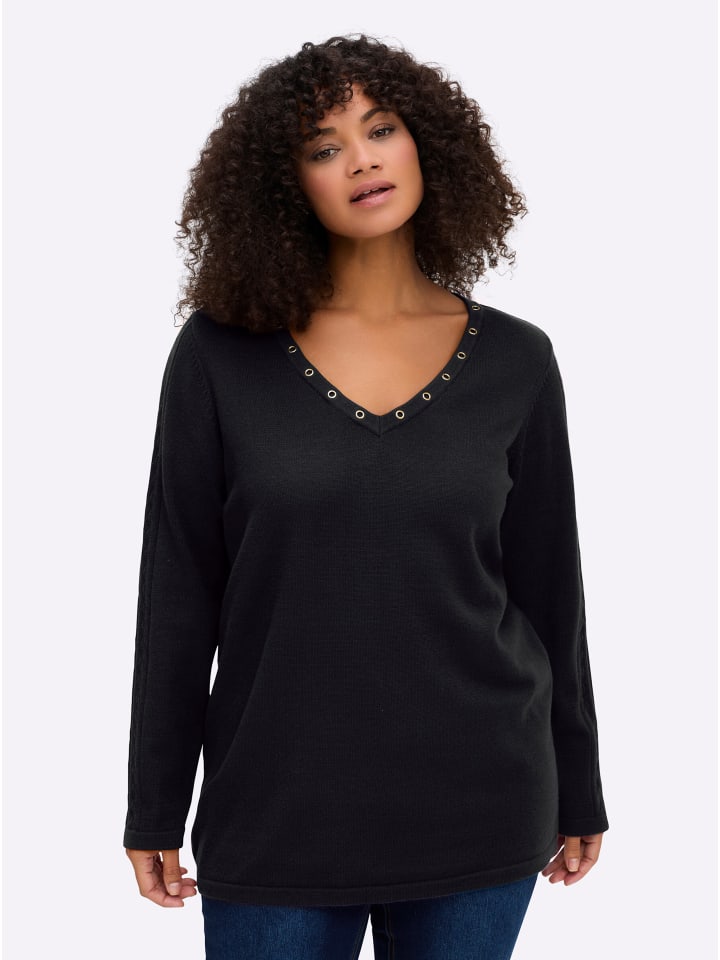 Свитер sheego, черный
Свитер sheego, черный