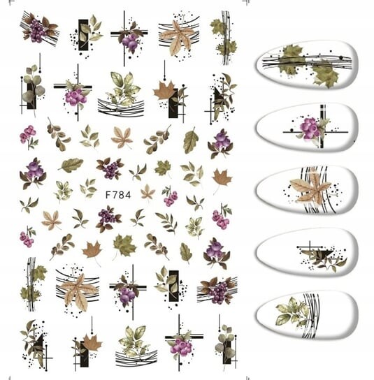 Наклейки для дизайна ногтей с осенними узорами, Frezarkowo
Наклейки для дизайна ногтей с осенними узорами, Frezarkowo