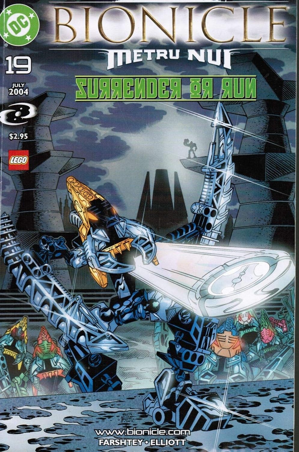 Bionicle Metru Nui #19: Surrender or Run (July 2004) (DC Comics)
Bionicle Metru Nui #19: Surrender or Run (July 2004) (DC Comics)