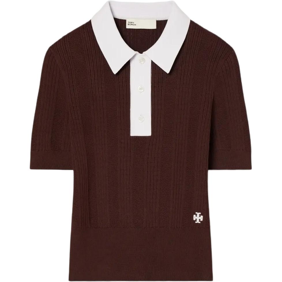 Женская рубашка-поло классического кроя Tory Burch, deep berry
Женская рубашка-поло классического кроя Tory Burch, deep berry