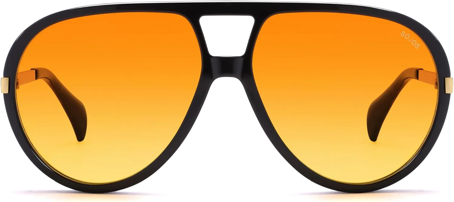 Солнцезащитные очки-авиаторы SOJOS в стиле ретро, увеличенного размера, поляризованные, для женщин и мужчин, винтажные, большие, модель SJ2657, Shiny Black/Yellow
Солнцезащитные очки-авиаторы SOJOS в стиле ретро, увеличенного размера, поляризованные, для женщин и мужчин, винтажные, большие, модель SJ2657, Shiny Black/Yellow