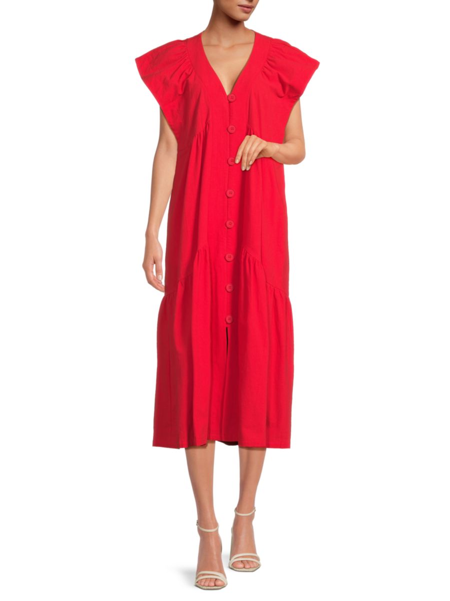 Платье-рубашка миди Bea Cotton Area Stars, красный
Платье-рубашка миди Bea Cotton Area Stars, красный