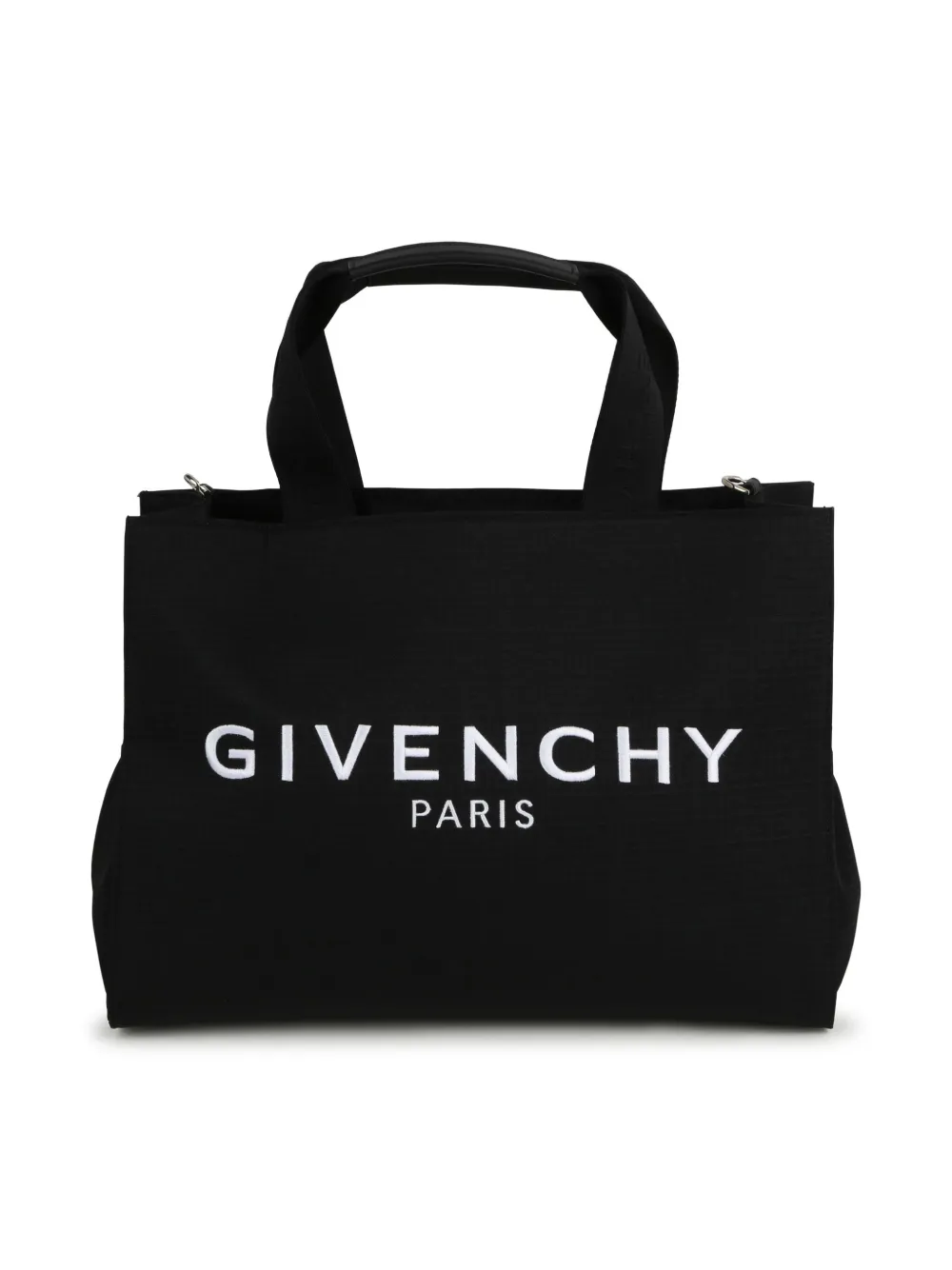 Пеленальная сумка с вышитым логотипом 4G Givenchy Kids, черный
Пеленальная сумка с вышитым логотипом 4G Givenchy Kids, черный