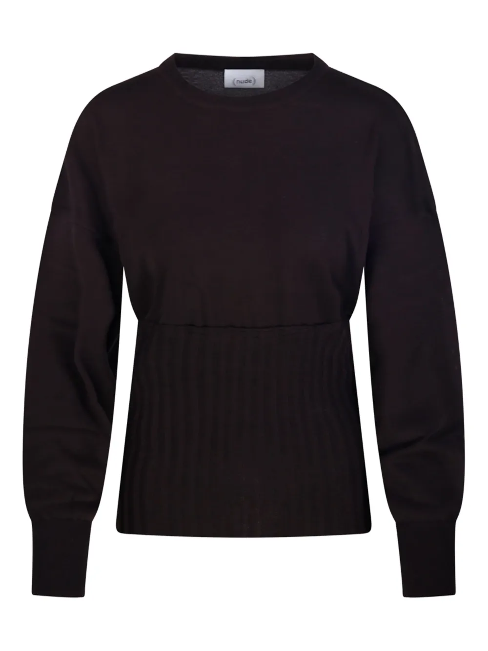 Свитер с отделкой в рубчик Nude, коричневый
Свитер с отделкой в рубчик Nude, коричневый