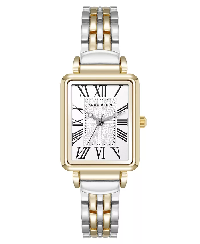 Женские часы Quartz прямоугольные с римскими цифрами, двухцветные, металлический сплав, 23 мм Anne Klein
Женские часы Quartz прямоугольные с римскими цифрами, двухцветные, металлический сплав, 23 мм Anne Klein
