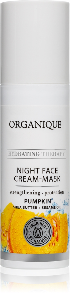 Увлажняющая терапевтическая тыквенная ночная увлажняющая маска для лица Organique, 50 мл
Увлажняющая терапевтическая тыквенная ночная увлажняющая маска для лица Organique, 50 мл
