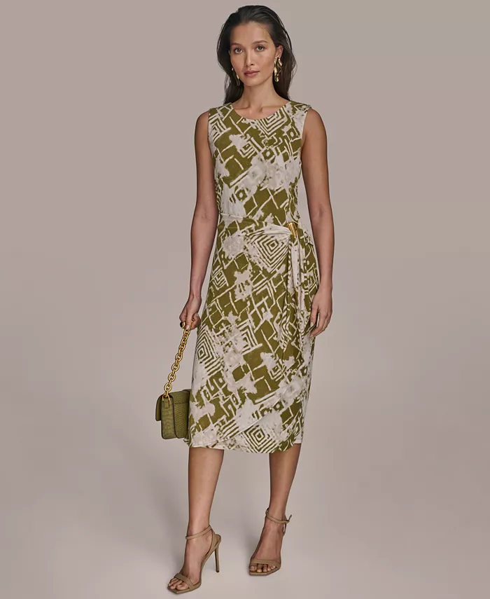 Женское платье без рукавов с принтом Donna Karan New York, зеленый
Женское платье без рукавов с принтом Donna Karan New York, зеленый