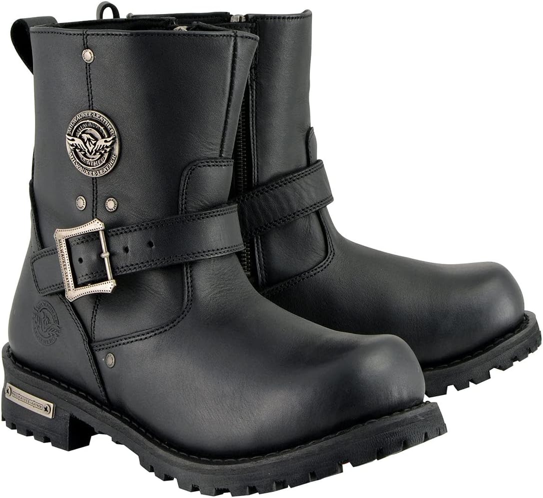Мужские черные кожаные мотоциклетные сапоги Milwaukee Leather широкого размера, классические инженерные, 15 см, с боковой молнией MBM9040W - 9.5W Milwaukee Leather
Мужские черные кожаные мотоциклетные сапоги Milwaukee Leather широкого размера, классические инженерные, 15 см, с боковой молнией MBM9040W - 9.5W Milwaukee Leather