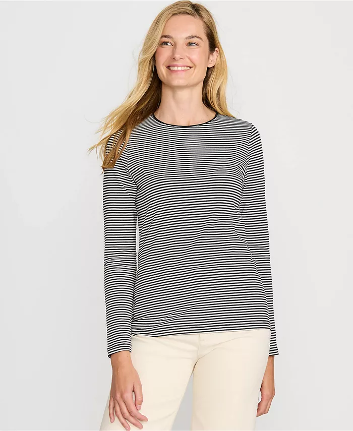 Женская легкая футболка из джерси с длинным рукавом и круглым вырезом Lands' End, черный
Женская легкая футболка из джерси с длинным рукавом и круглым вырезом Lands' End, черный