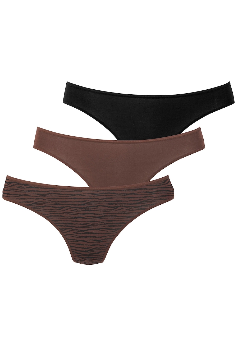 Стринги LASCANA, коричневый/черный
Стринги LASCANA, коричневый/черный