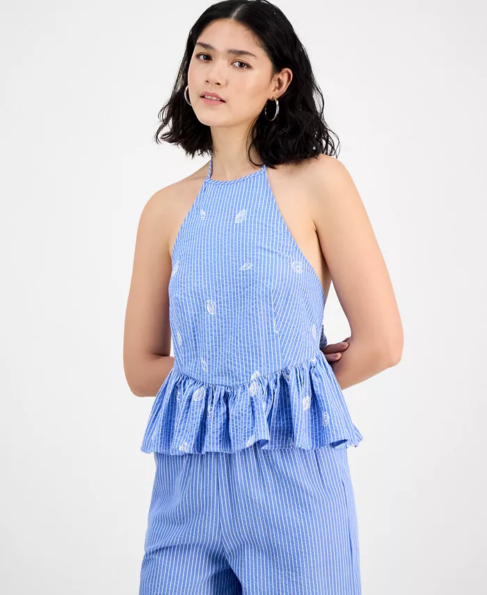 Женский полосатый топ Amelie с баской En Saison, синий
Женский полосатый топ Amelie с баской En Saison, синий