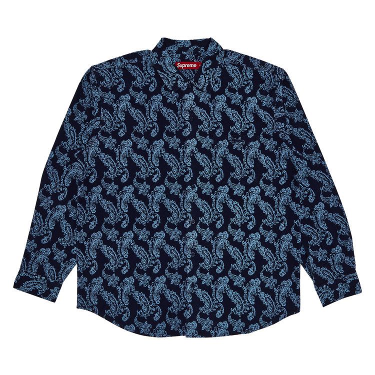 Рубашка Supreme Paisley Flannel Shirt, Navy 
Рубашка Supreme Paisley Flannel Shirt, Navy