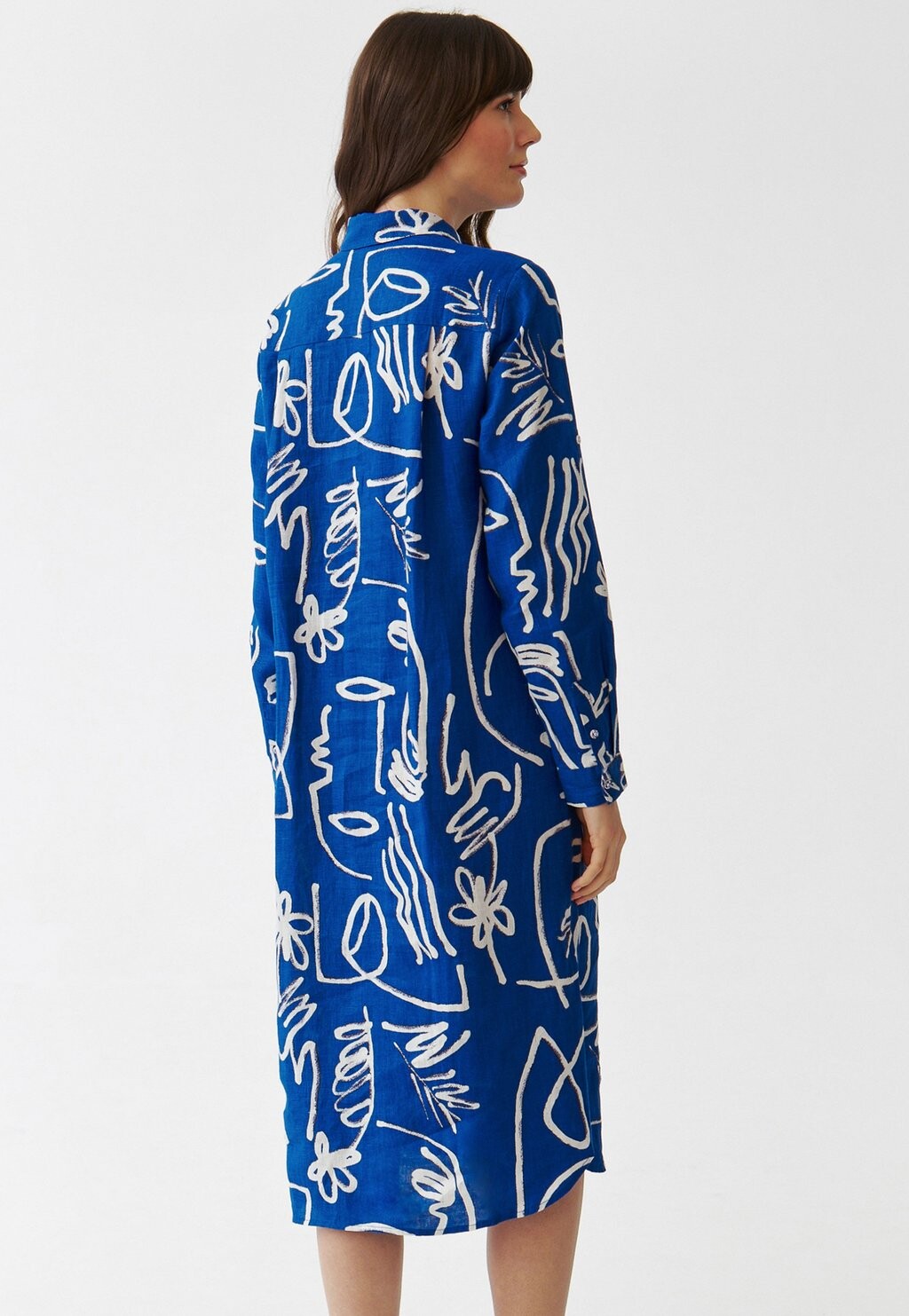Платье-рубашка на талии MEKO 1 TATUUM, синий 
Платье-рубашка на талии MEKO 1 TATUUM, синий