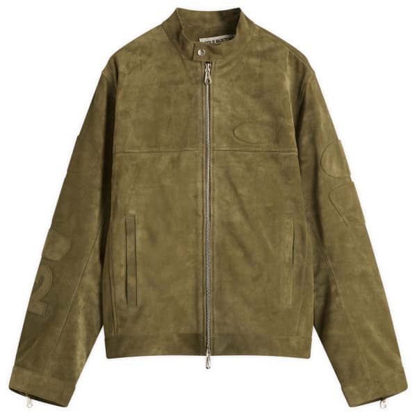 Куртка-Гонщица из замши Cole Buxton, хаки 
Куртка-Гонщица из замши Cole Buxton, хаки