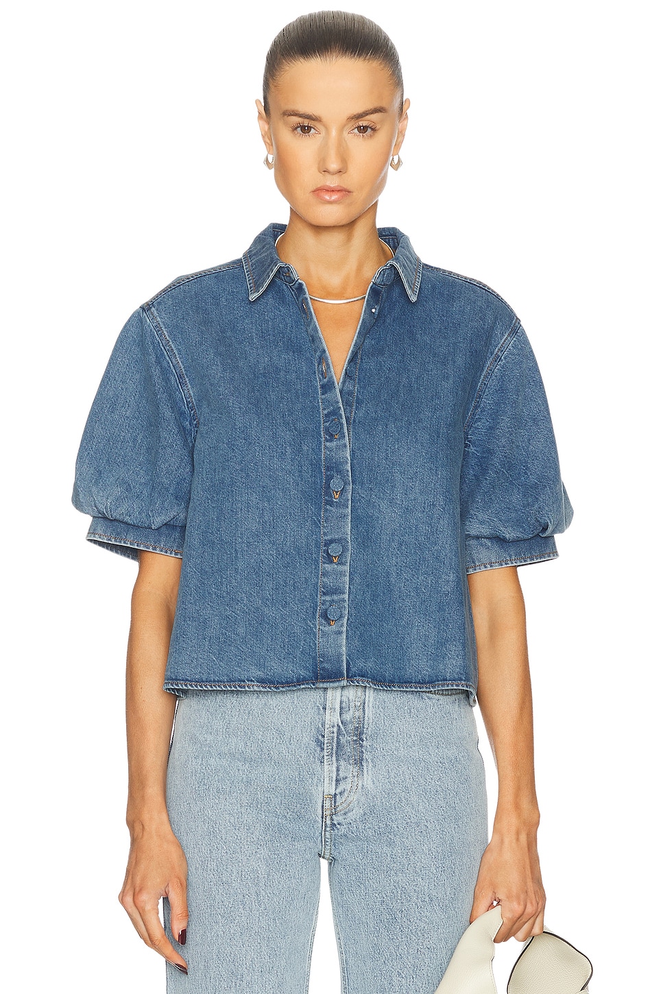 Рубашка с рукавами буф Frame, Subtle 
Рубашка с рукавами буф Frame, Subtle