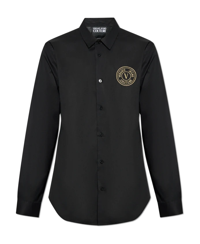 Рубашка с вышитым логотипом Versace Jeans Couture, черный
Рубашка с вышитым логотипом Versace Jeans Couture, черный