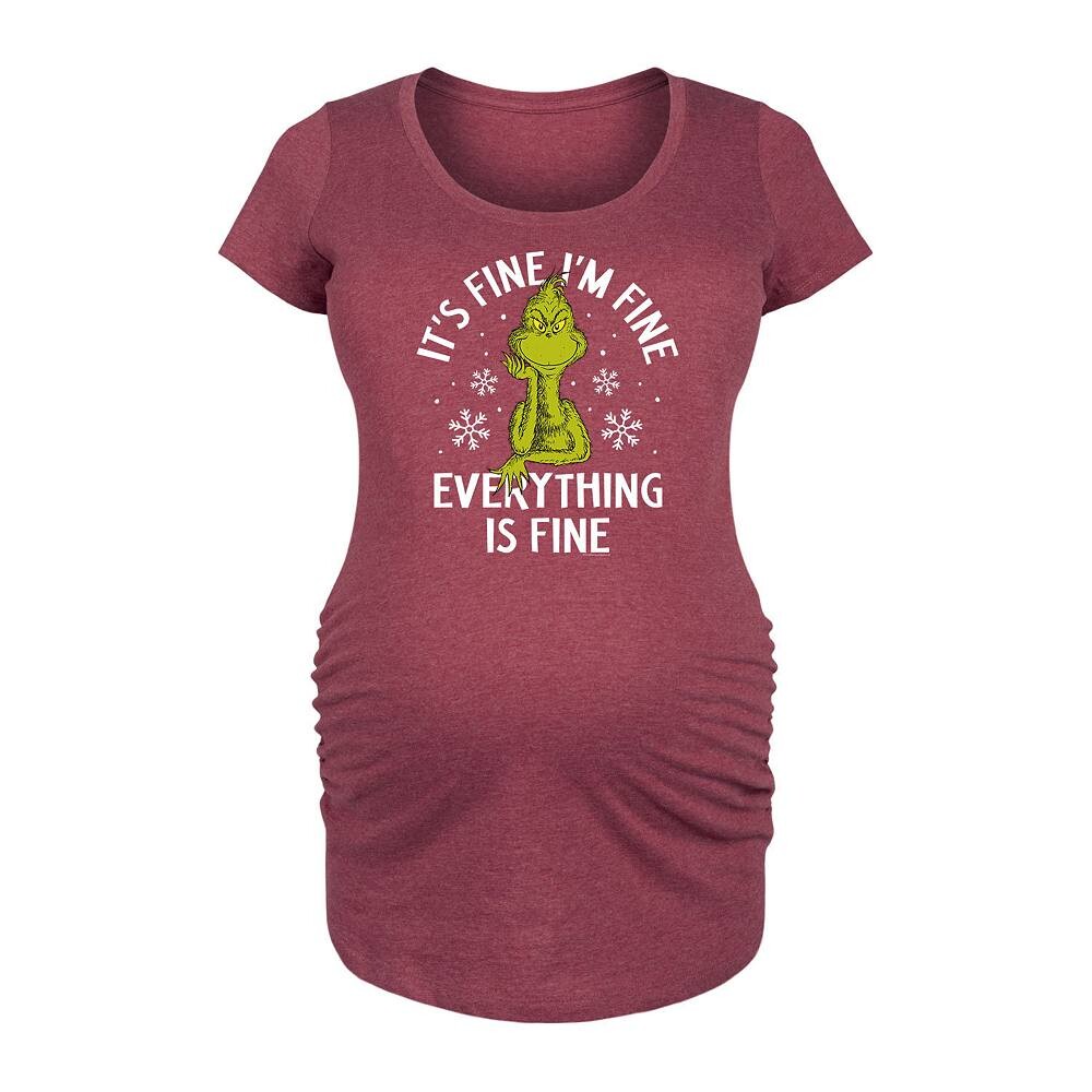 Футболка с рисунком The Grinch It's Fine I'm Fine для беременных Licensed Character, цвет Heather Red
Футболка с рисунком The Grinch It's Fine I'm Fine для беременных Licensed Character, цвет Heather Red
