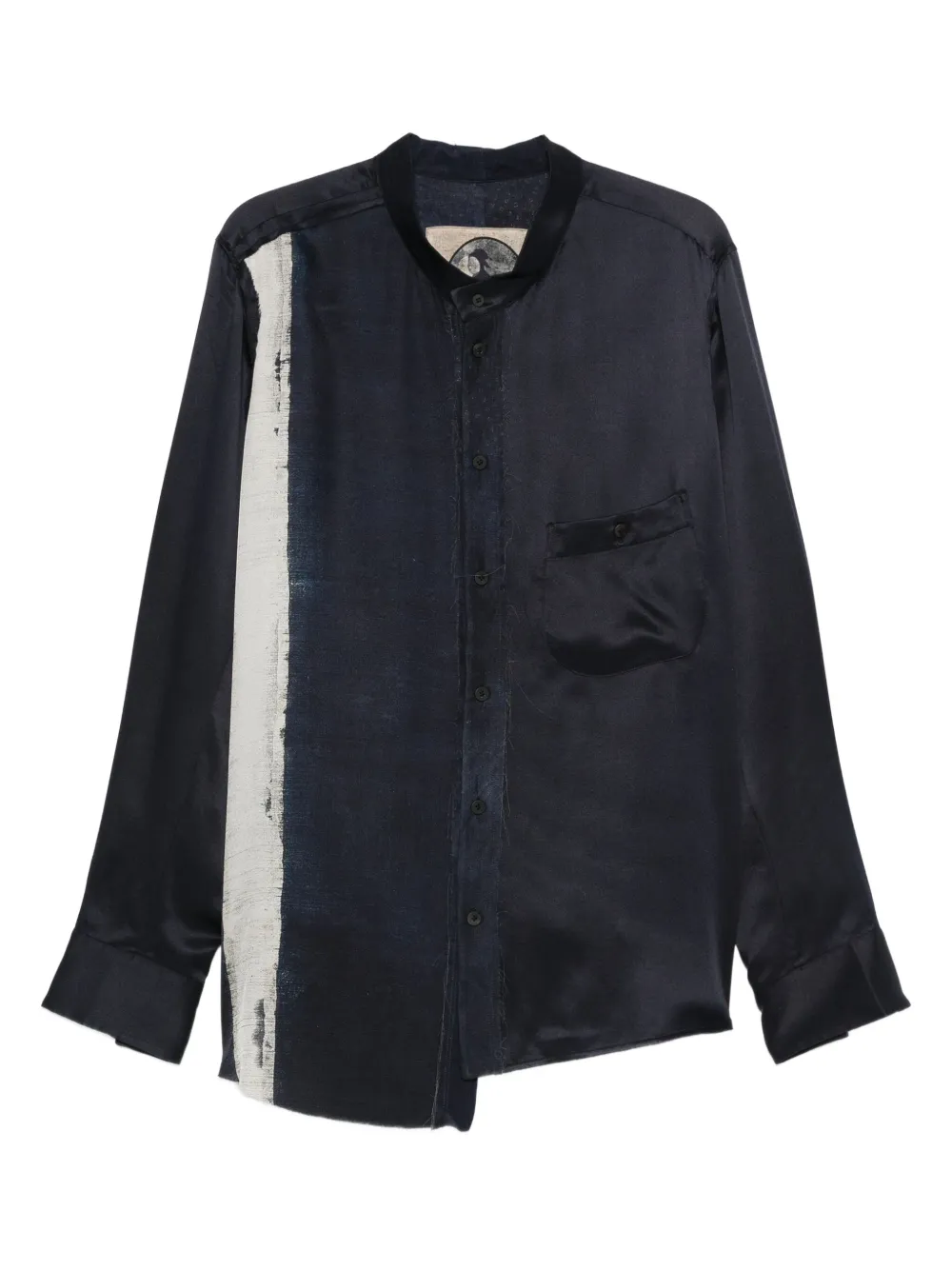 Асимметричная шелковая рубашка Ziggy Chen, синий
Асимметричная шелковая рубашка Ziggy Chen, синий